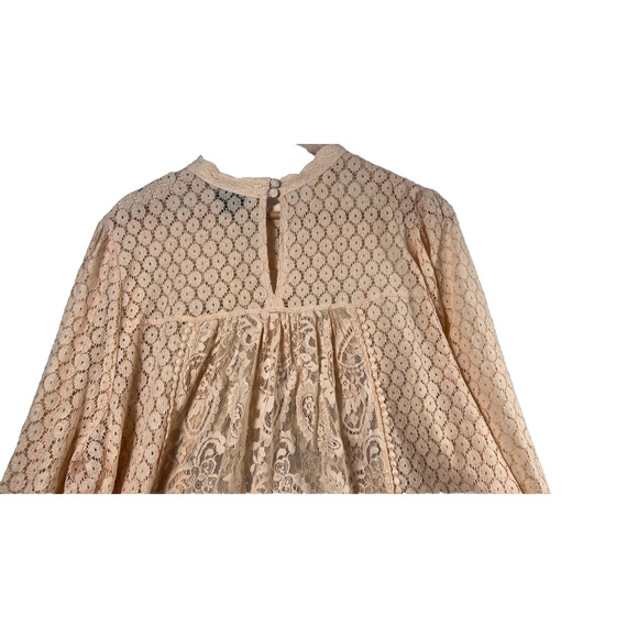 Torrid Mixed Lace Victorian High Neck Sheer Blouse – Plus 3X - Picture 3 of 12